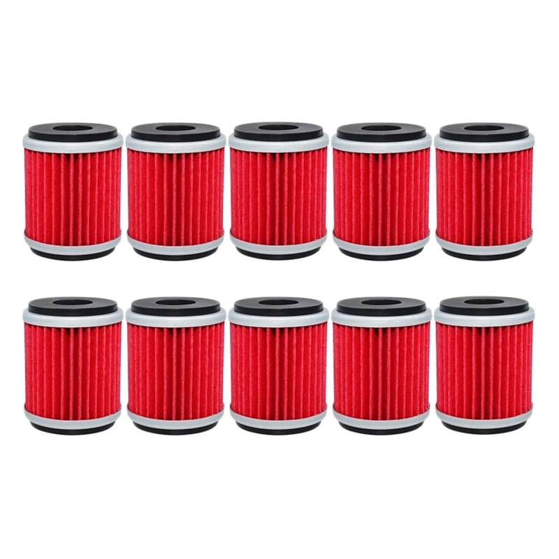 Motorrad Ölfilter for MT125 YZF R125 R15 VP125 YP125 Xmax XG250 XT250 YBR250 CZD300 T110 Crypton Tricity 292(10pcs-red) von BESTHAHA