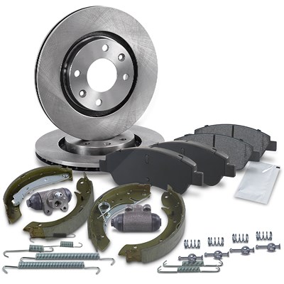 Bestprice Komplettset Bremsscheiben+Bremsbeläge Vorne+Hinten für Citroën, Peugeot von BESTPRICE