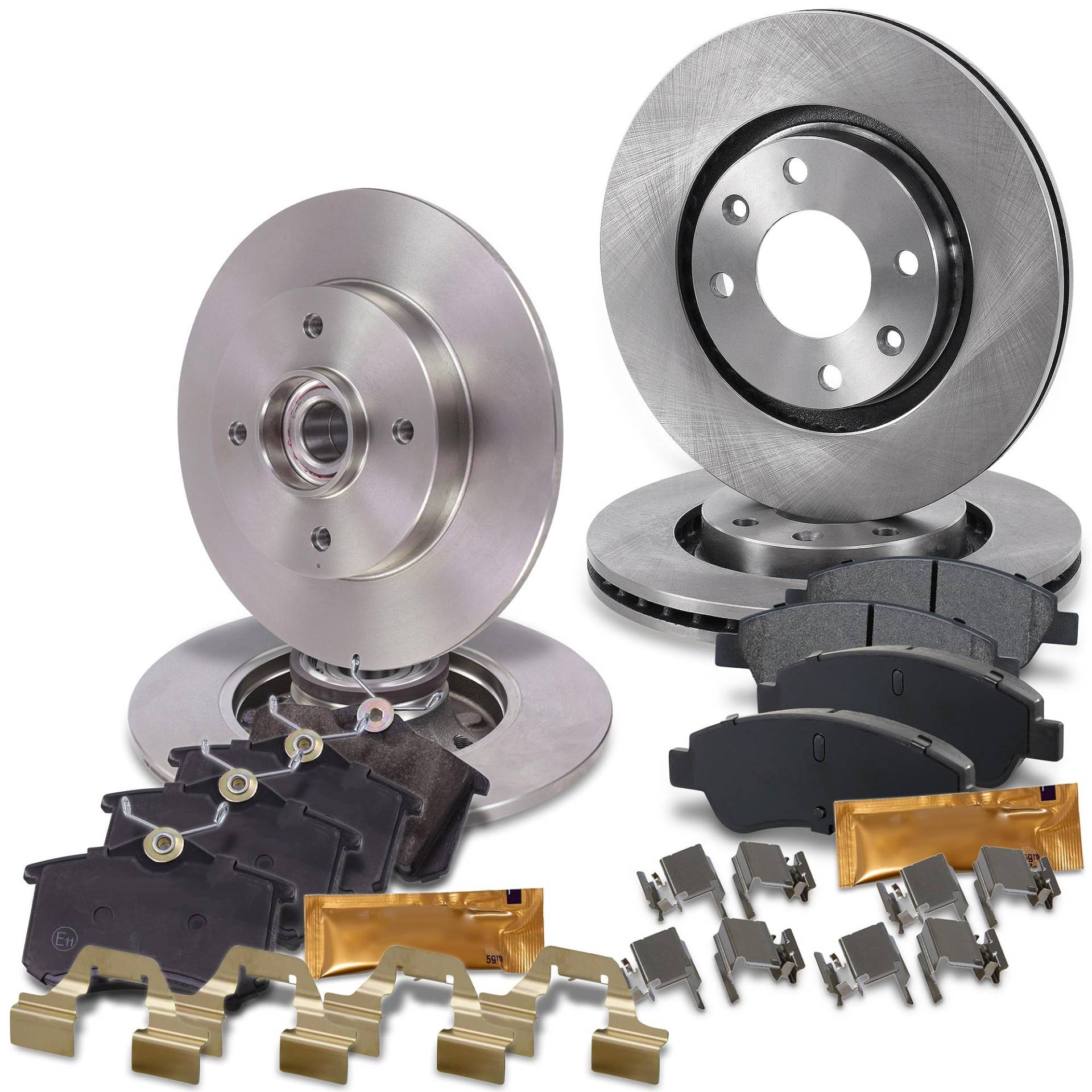 BESTPRICE Bremsenset inkl. Bremsscheiben Vorne Ø 266 mm Belüftet + Hinten Ø 244 mm Voll + Bremsbeläge Vorne & Hinten Kompatibel mit OPEL CROSSLAND X/CROSSLAND (P17, P2QO), CROSSLAND X Van von BESTPRICE