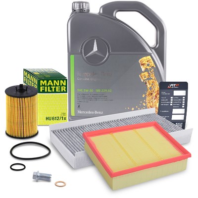 Bestprice Inspektionspaket Set A + 5l 5W-30 Motoröl für Mercedes-Benz von BESTPRICE