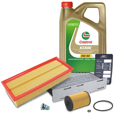 Bestprice Inspektionspaket Set A + 5l 5W-30 CASTROL EDGE Motoröl für Audi, Seat, Skoda, VW von BESTPRICE