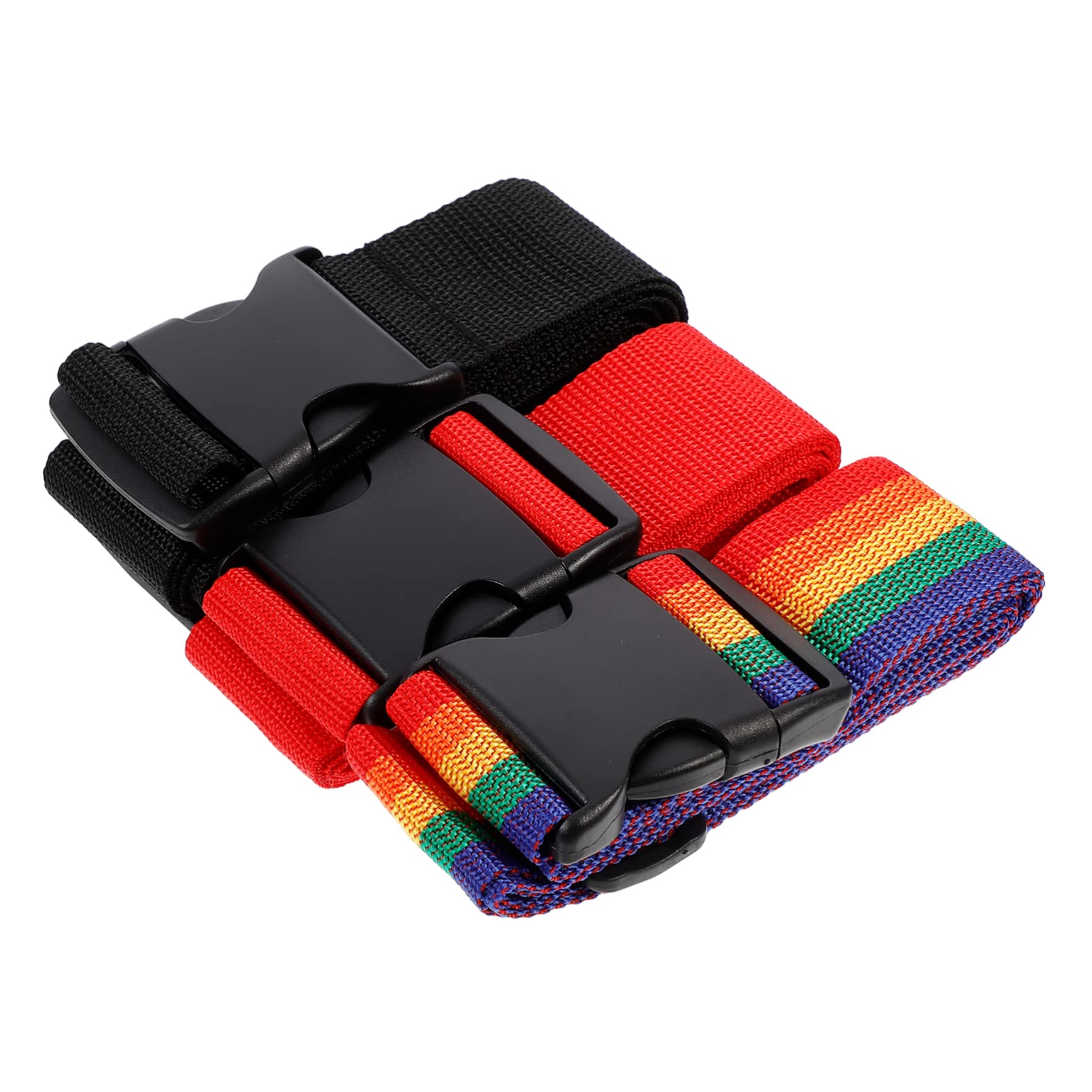 BESTYASH 3er Set Gepäckgurte Verstellbare Koffergurte Regenbogen Und Strapazierfähige 5cm x 200cm Reiseaccessoires Für Sicheres Transportieren Von Koffern Und Rucksäcken von BESTYASH