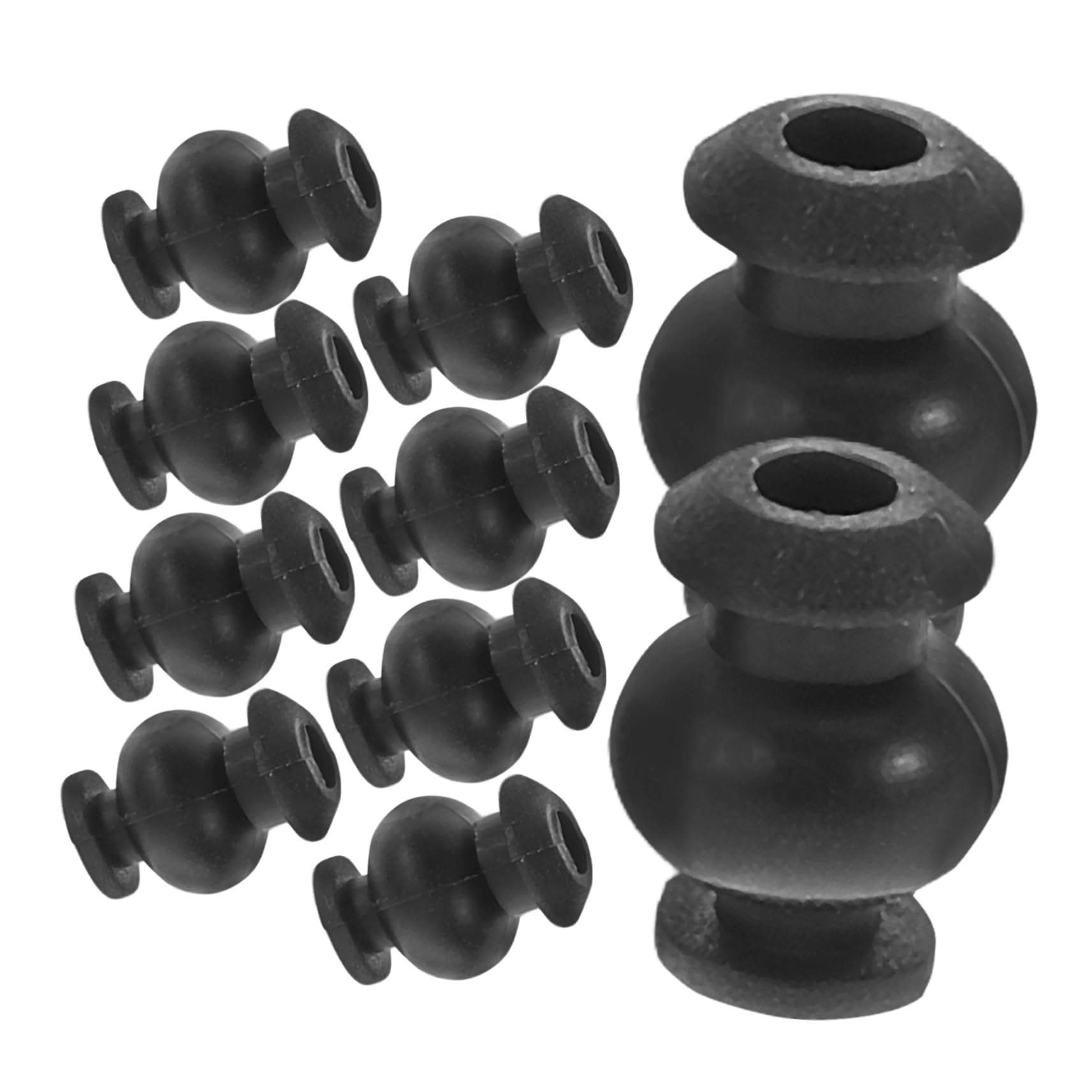 BESTonZON 10st Drohnen-stoßdämpfer Steno-pads Spirale Rc-stoßdämpferkugeln Motorhaubenlift Unterstützung Rollmatte Aus Silikon Rc-stoßdämpfer-kugelkopf Drohnenzubehör Black Gummi von BESTonZON