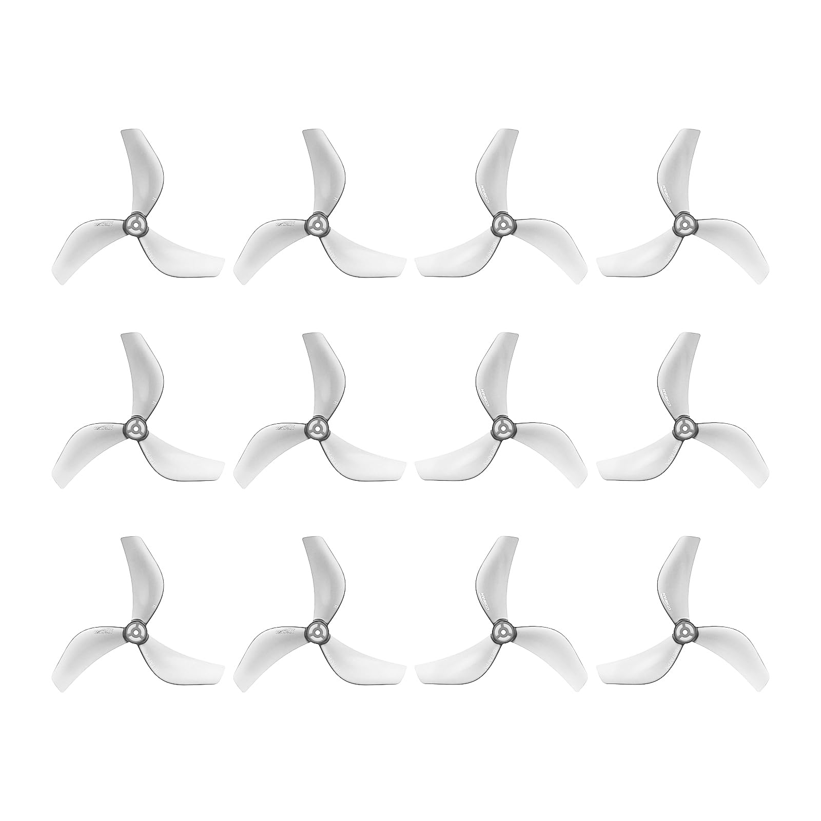 BETAFPV 12pcs Gemfan 2218 3-Blade Propellers Ultra-Lightweight FPV Drone Propeller with 1.5mm Shaft Hole Compatible for 1104 7200KV Brushless Motor Pavo20 Pro Frame - Transparent Grey von BETAFPV