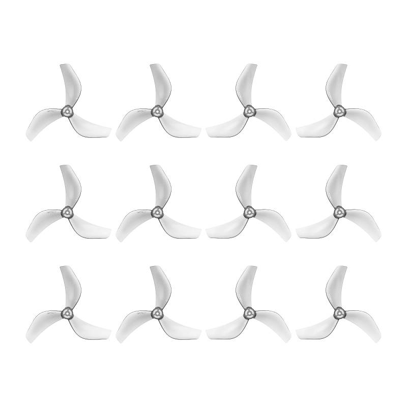 BETAFPV 12pcs Gemfan 2218 3-Blade Propellers Ultra-Lightweight FPV Drone Propeller with 1.5mm Shaft Hole Compatible for 1104 7200KV Brushless Motor Pavo20 Pro Frame - Transparent Grey von BETAFPV