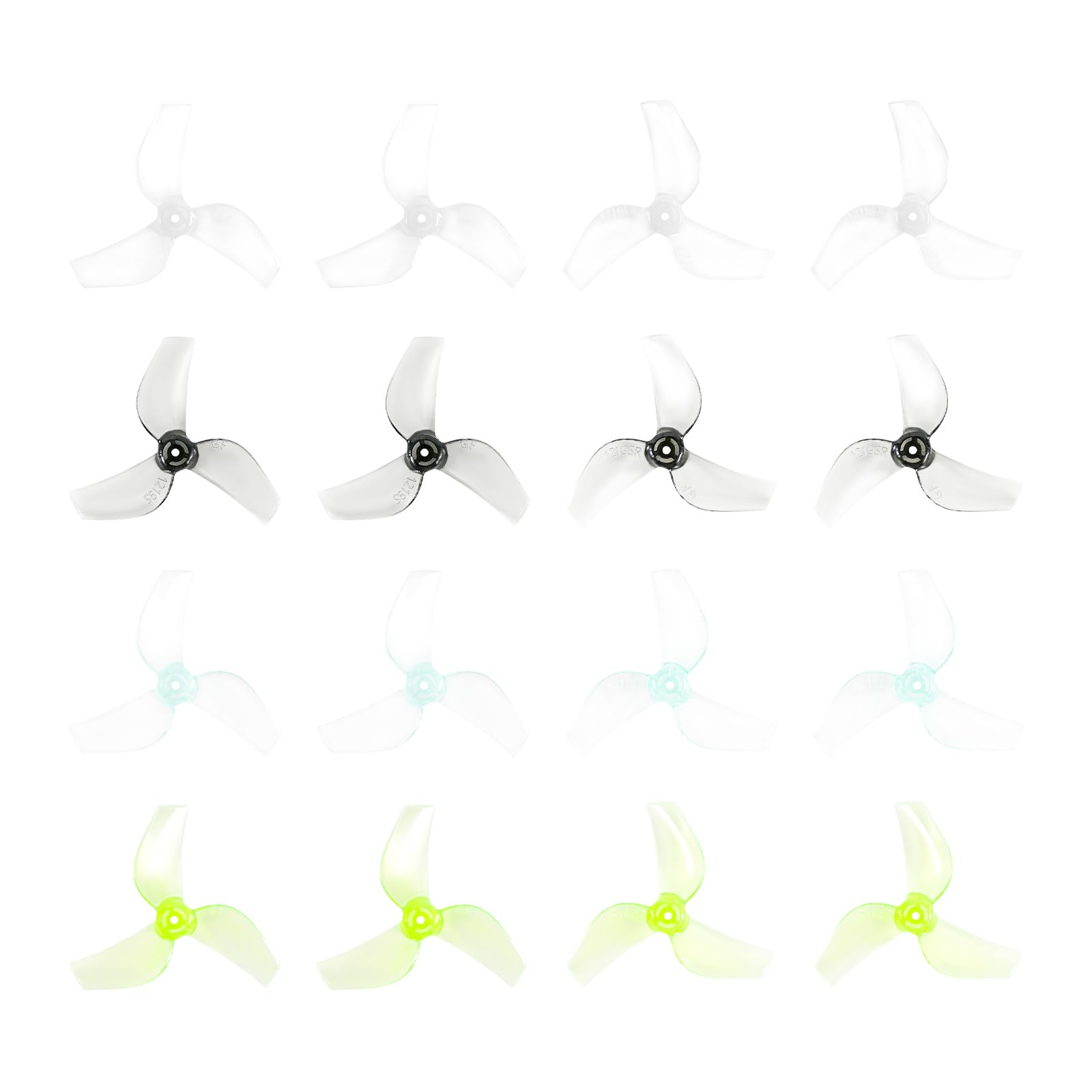 BETAFPV 16pcs Gemfan 1219S 3-Blade Propellers with 1.0mm Shaft Hole Compatible for 0702 Series Brushless Motor, FPV Racing Drone like Air65 Brushless Drone Metor65 Brushless Quadcopter von BETAFPV