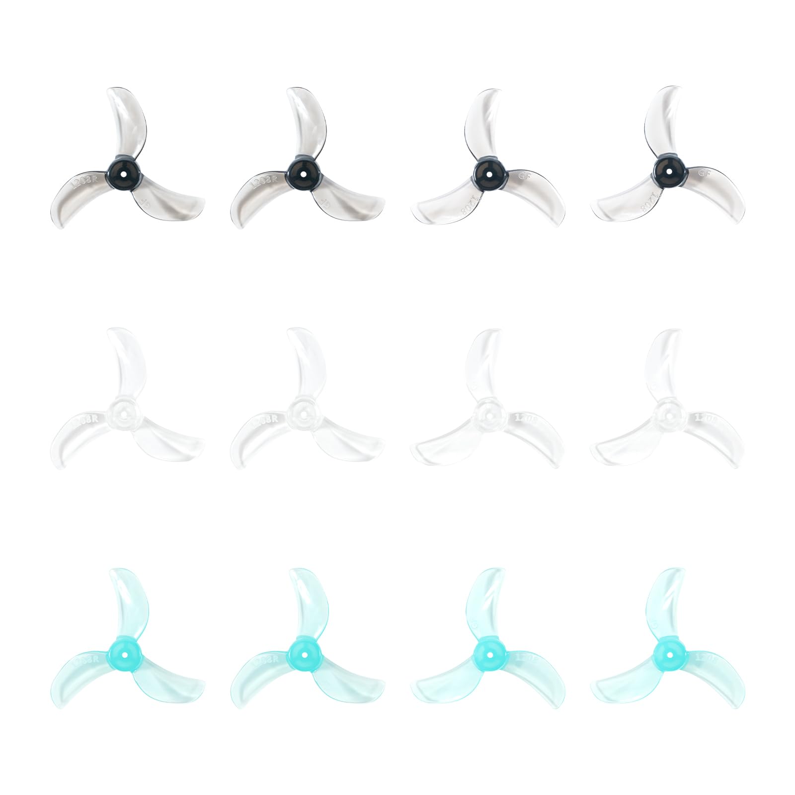 BETAFPV Gemfan 12pcs 31mm 1208 3-Blade Propeller with 1.0mm Shaft Hole for Lightweight 65mm Racing Whoop Drone Quadcopter with High KV 0702 Series Motor like Meteor65 1S FPV Whoop Drone Quadcopter von BETAFPV