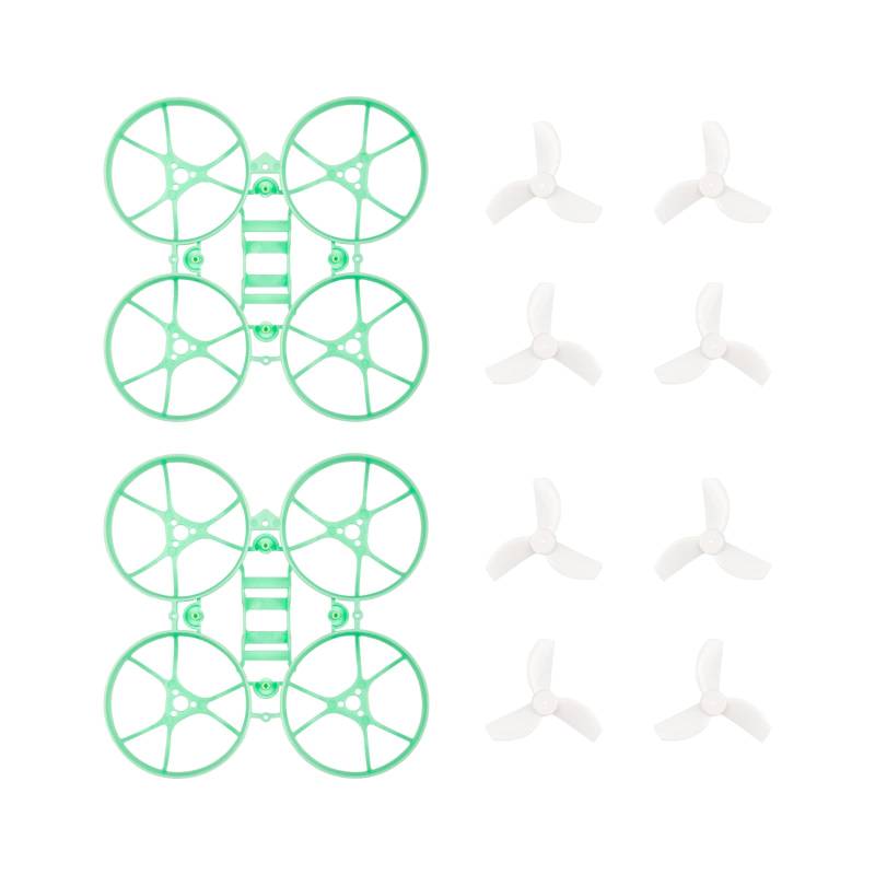 BETAFPV Meteor65 Pro 1S Brushless Whoop Frame Kit Green with 2 Sets 35mm 3-Blade Propeller 1.0mm Shaft White for 65mm Meteor65 Pro 1S Brushless Micro Racing Whoop Drone Quadcopter von BETAFPV