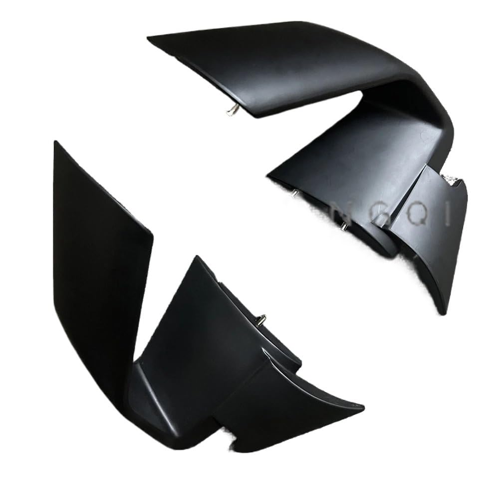 BEUAOCK Kohlefaser Flügelverkleidung Kompatibel mit BMW S1000RR M1000RR 2019 2020 2021 2022 Winglet Motorrad Windschutzscheibe für Aerodynamischer Spoiler(Black) von BEUAOCK