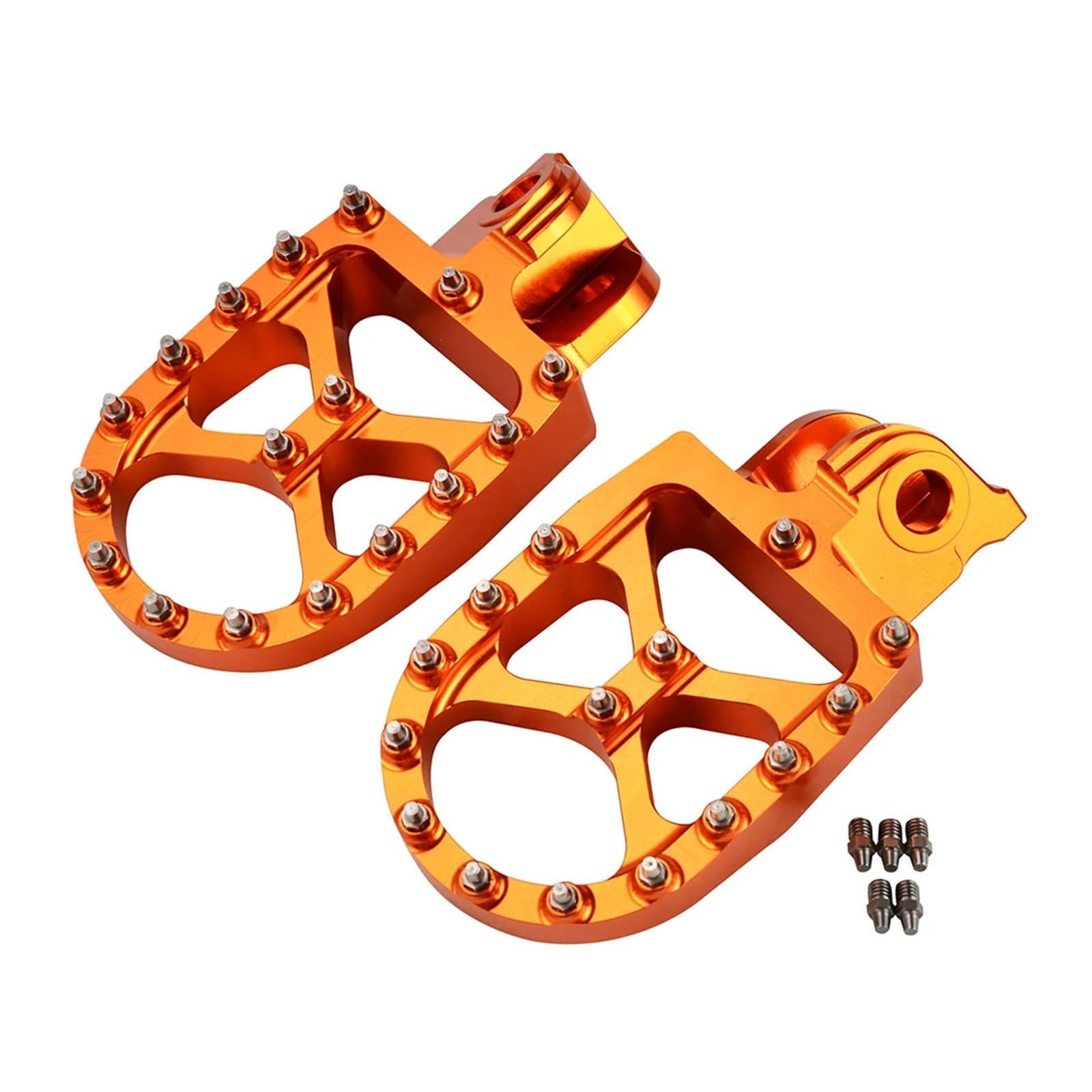 BEUAOCK Kompatibel mit 690 SMC R 690 950 1050 1090 1190 1290 Enduro SMR SMC Supermoto Super Adventure R S T Fußrasten Pegs Fußstütze Pedal (Orange) von BEUAOCK