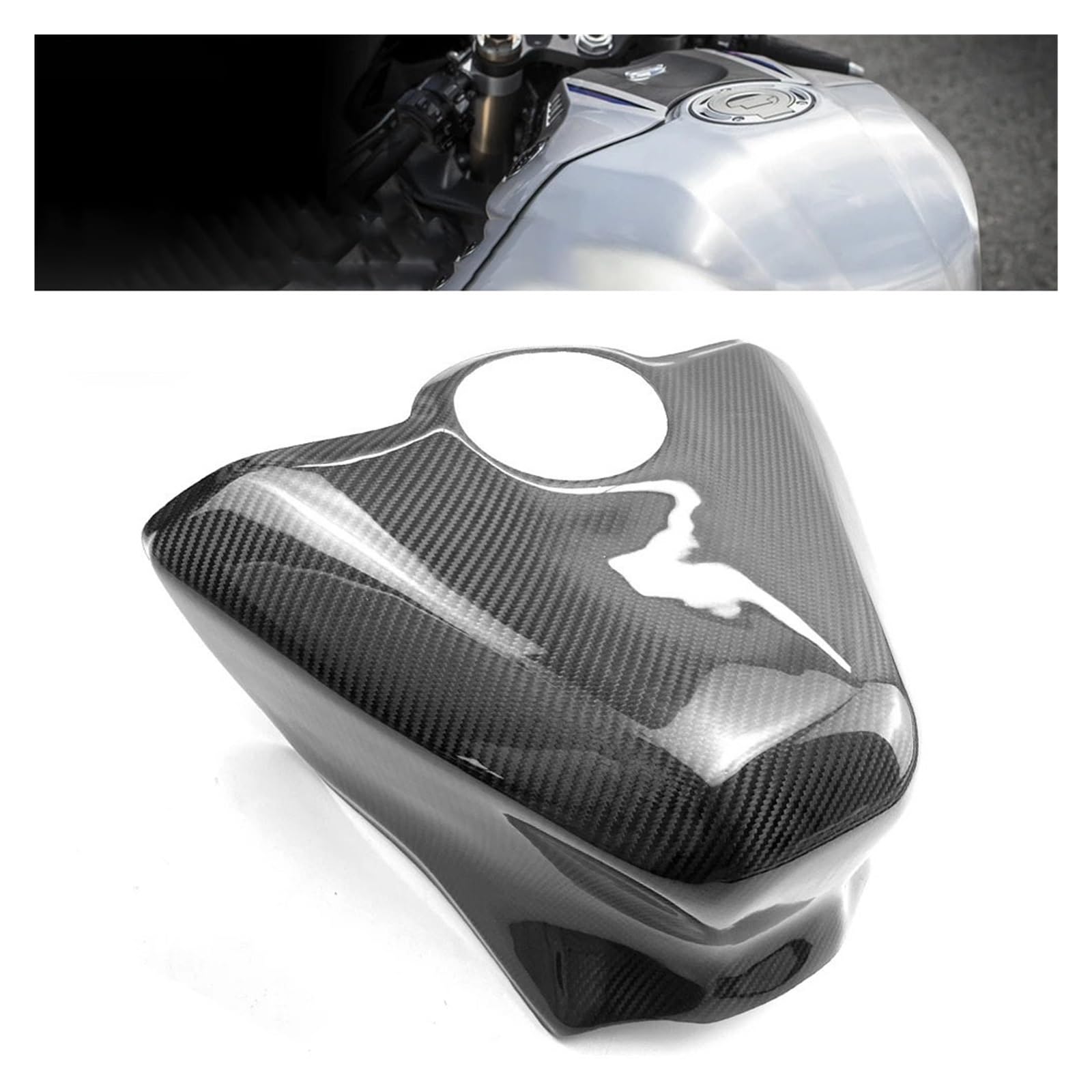 BEUAOCK Kompatibel mit YZF-R1/M Motorrad-Zubehör Kompatibel mit YAMAHA R1 R1M YZFR1 2015-2022 2021 Carbon Fiber vordere Schutzabdeckung Lock Fairing Kit von BEUAOCK