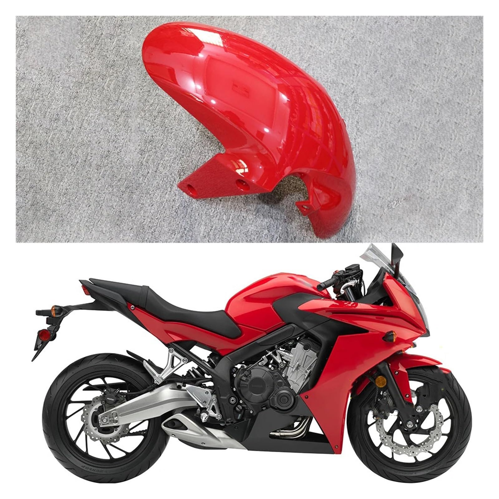 BEUAOCK Kotflügelabdeckung Vordere Kotflügelabdeckung Kompatibel mit CBR650F CB650F 2014 2015 2016 2017 2018 2019 CBR 650 F CB 650F(Mattschwarz) von BEUAOCK