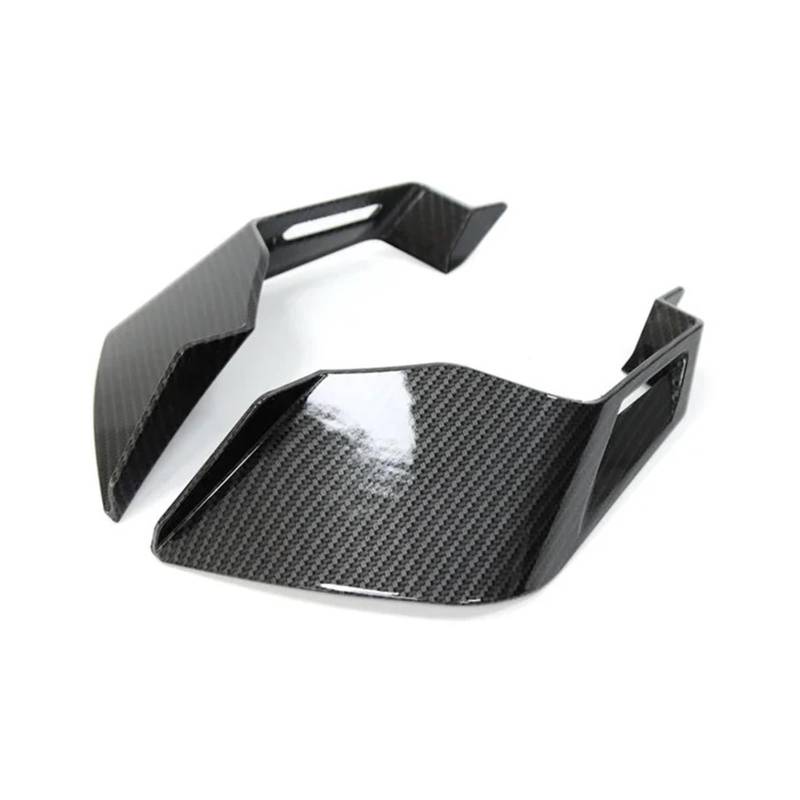 BEUAOCK Universeller Motorrad-Winglet, aerodynamischer Spoilerflügel mit selbstklebender Motorrad-Dekoration, Aufkleber, kompatibel mit Yamaha, Suzuki, Kawasaki (Kohlefaser-Muster) von BEUAOCK