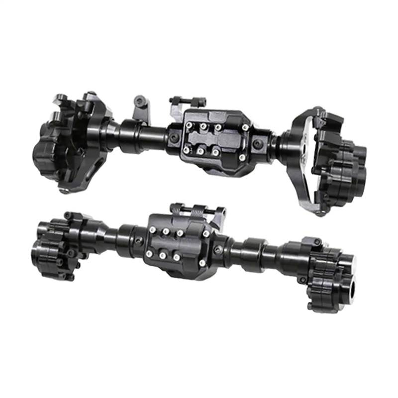 BEWAQO RC Autozubehör Für 1/10 RC Crawler DIY Geändert DIY Zubehör Teile Vorne Hinterachse Gehäuse Upgrade Teil RC Metall Achse Geändert Teile(Black) von BEWAQO