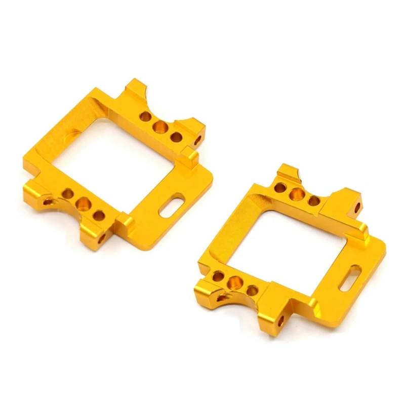 BEWAQO RC Autozubehör Für HSP 94111 94188 94102 1/10 RC Upgrade-Teile Aluminium Vorne Und Hinten Getriebe Armhalterung 102060 102061 Änderungszubehör(Yellow) von BEWAQO