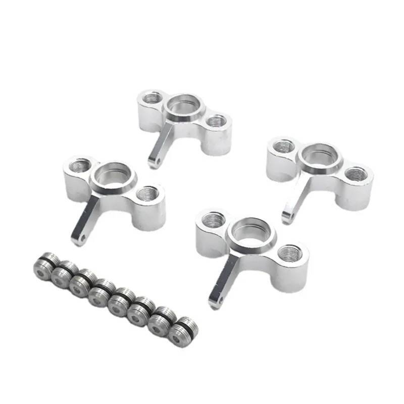 BEWAQO RC Autozubehör Für JLB 1/10 J3 RC Auto Teile EA1003A Metall Upgrade Refit Vorne Und Hinten Lenkung Tasse Ersatzteile(White) von BEWAQO