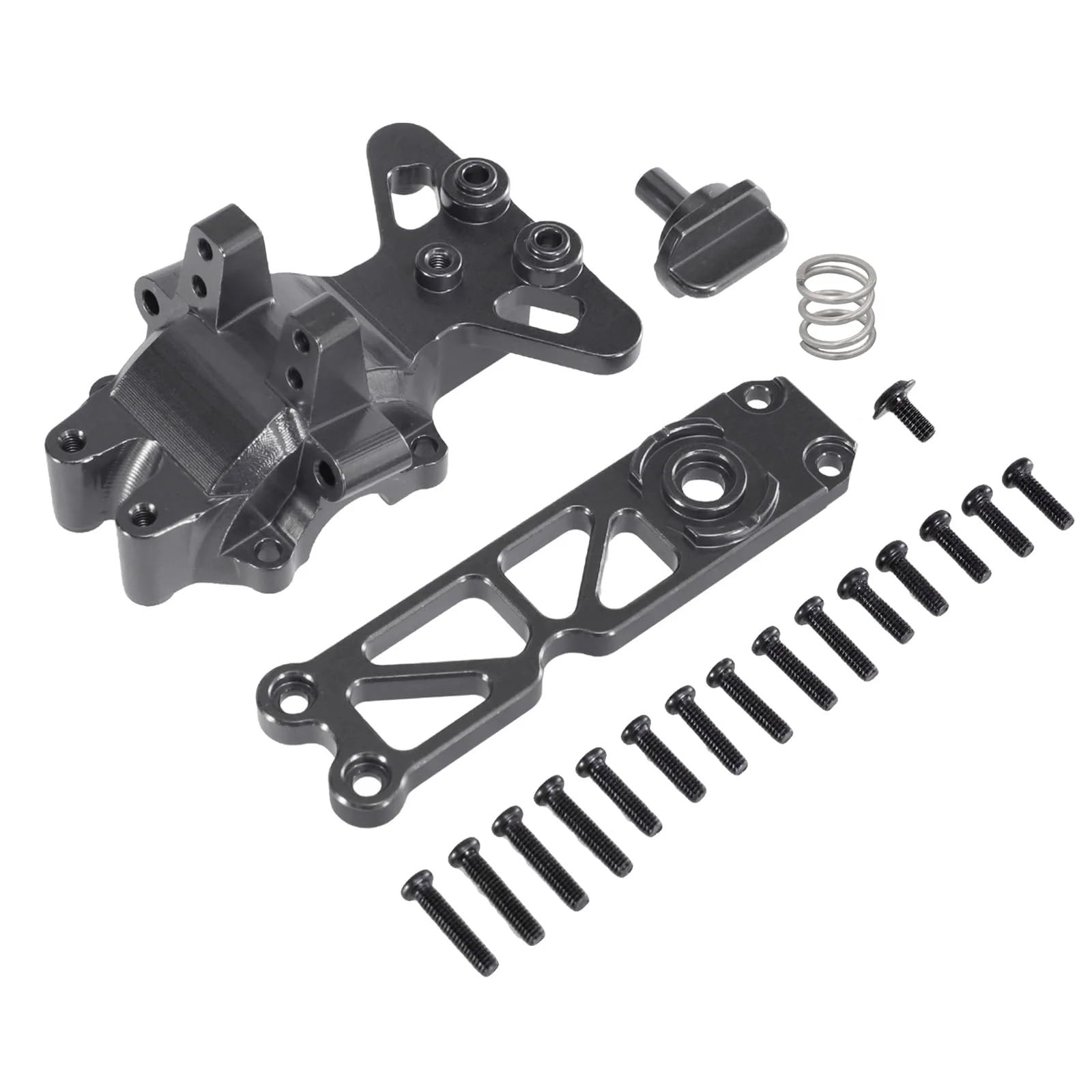 BEWAQO RC Autozubehör Für MJX Für Hyper Für Go 1/16 16207 16208 16209 16210 H16BM H16PL H6V3 M162 M163 RC Auto Upgrade Teile Metall Front Upper Getriebe Abdeckung(Gray) von BEWAQO