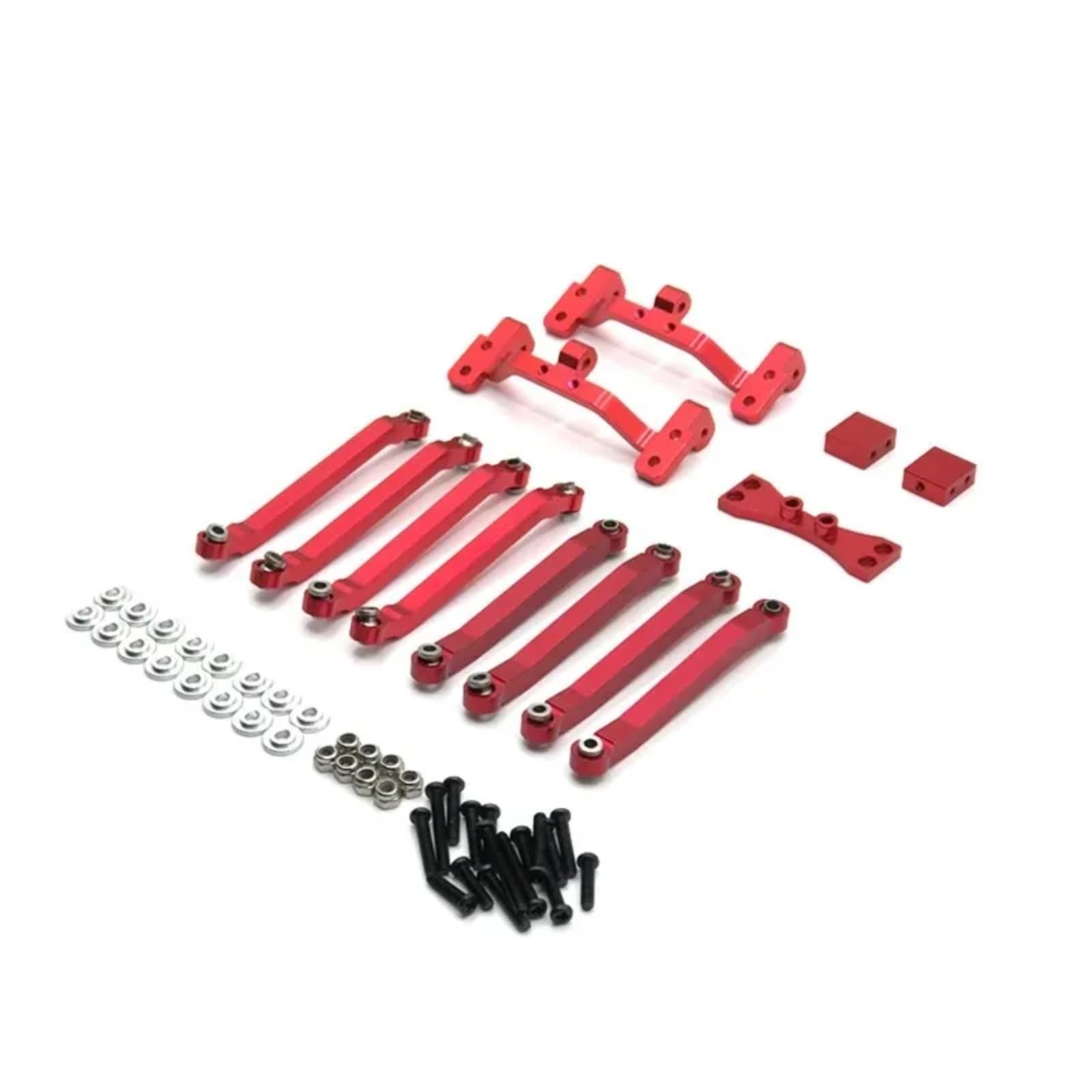 BEWAQO RC Autozubehör Für MN 1/12 D90 D91 D96 Für MN98 Für MN99S RC Auto Metall Geändert Verknüpfung Verknüpfung Halter Upgrade Teile Ersatz Zubehör(Red) von BEWAQO