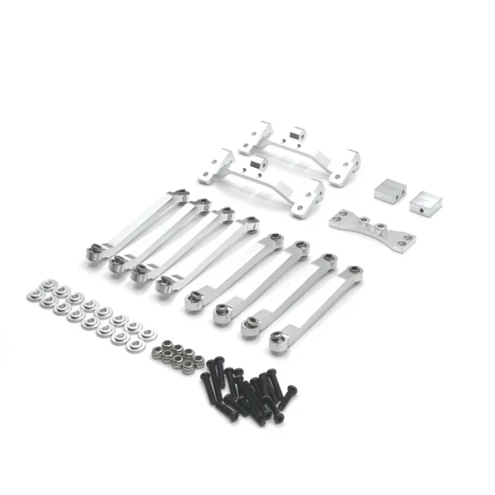 BEWAQO RC Autozubehör Für MN 1/12 D90 D91 D96 Für MN98 Für MN99S RC Auto Metall Geändert Verknüpfung Verknüpfung Halter Upgrade Teile Ersatz Zubehör(Silver) von BEWAQO