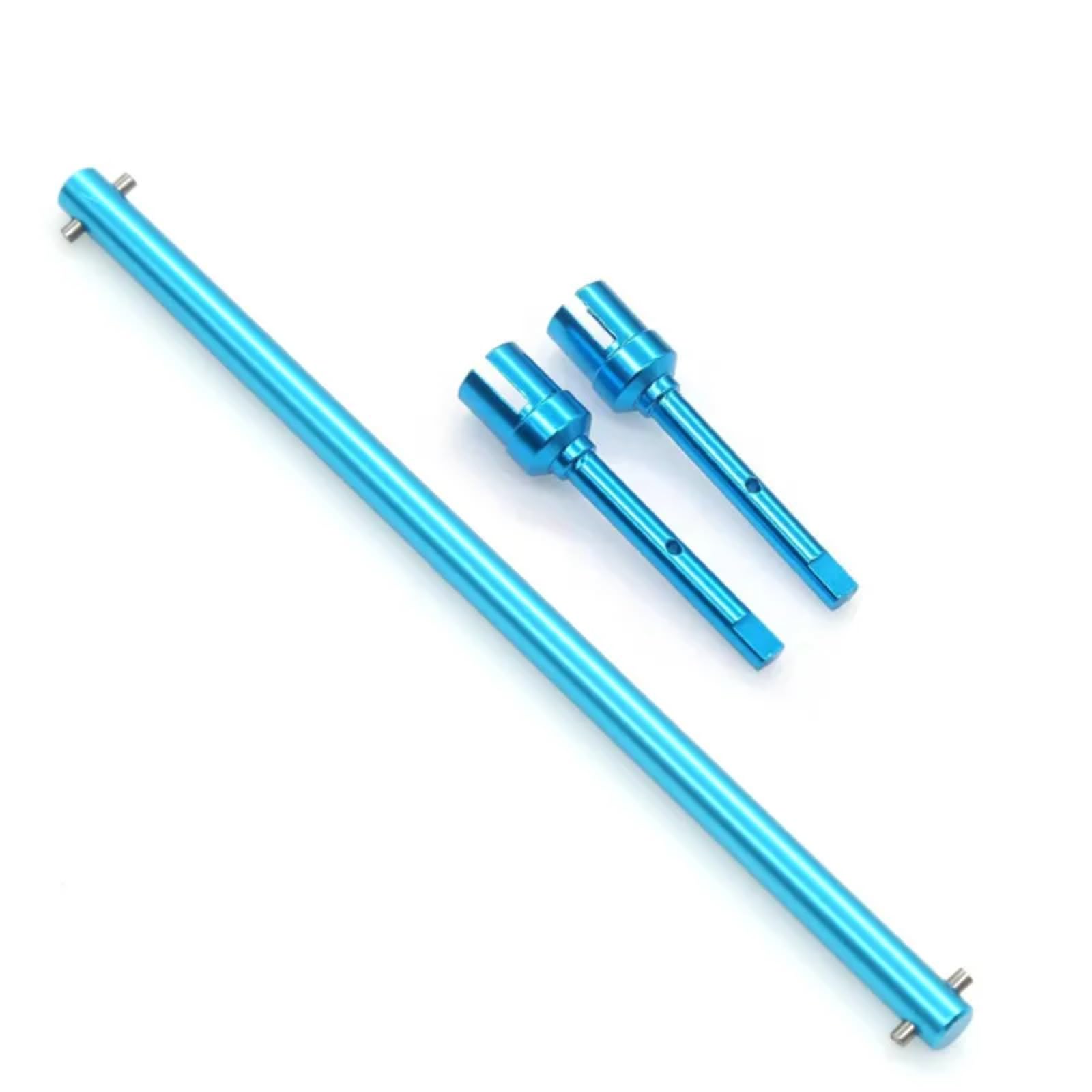 BEWAQO RC Autozubehör Für Tamiya Für TT-02 Für TT-02B 1/10 RC Auto Upgrade Teile Metall Zentrale Antriebswelle Und Propeller Joint Set Ersatz Teile(Blue) von BEWAQO