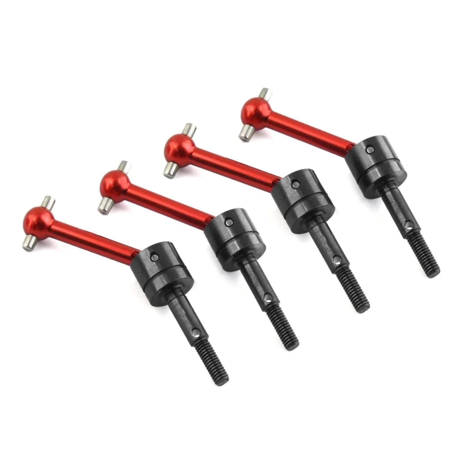 BEWAQO RC Autozubehör Für Tamiya Für TT01 Für TT02 TA04 4 Stücke Metall Universal Antriebswelle Antriebswelle CVD 53792 1/10 RC Auto Upgrades Teile(Red) von BEWAQO