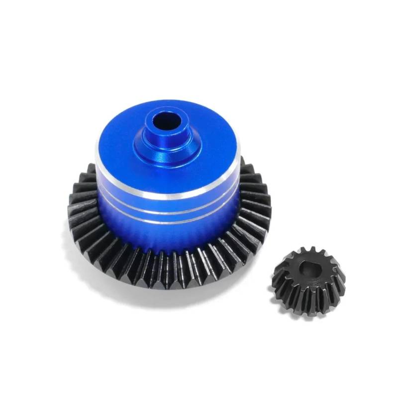 BEWAQO RC Autozubehör Für Tamiya Für TT02 Für TT02B XV02 Geändert Teile Metall Differential Fall Mit Stahl Haupt Getriebe Stirnrad 1/10 RC Auto Upgrade Teile Zubehör(Blue) von BEWAQO