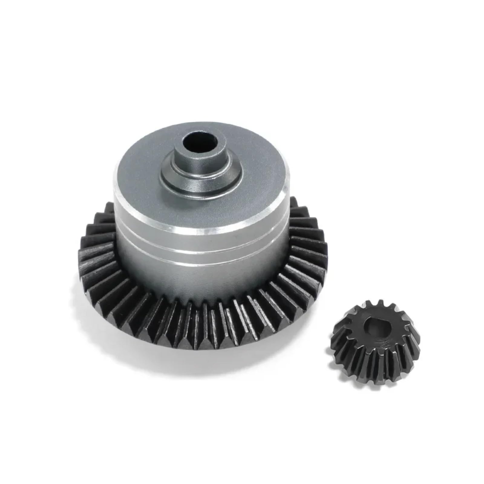 BEWAQO RC Autozubehör Für Tamiya Für TT02 Für TT02B XV02 Geändert Teile Metall Differential Fall Mit Stahl Haupt Getriebe Stirnrad 1/10 RC Auto Upgrade Teile Zubehör(Silver) von BEWAQO