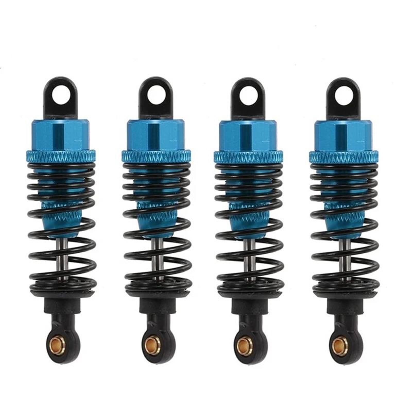 BEWAQO RC Autozubehör Für Tamiya TL01 TA03 TT01 TT02 TA05 MF01X M05 M06 4Pcs Modifizierte Teile Metall Stoßdämpfer Dämpfer 1/10 RC Upgrade Teile(Blue) von BEWAQO