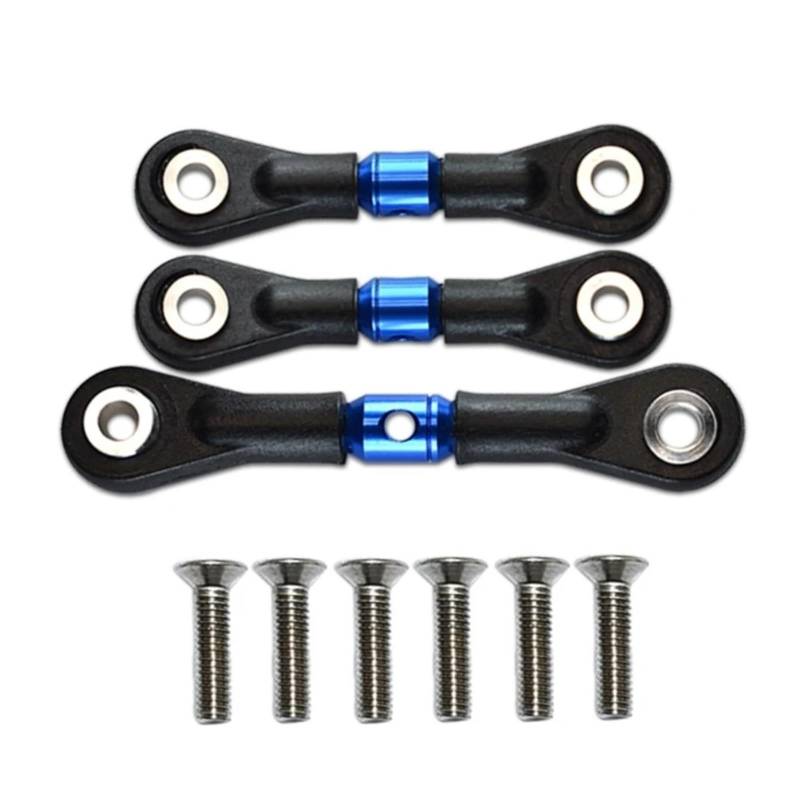 BEWAQO RC Autozubehör Für Tamiya TT02 TT02T 1/10 3Pcs Lenkung Link Stange Servo Stange RC Upgrades Teile Ersatz Zubehör von BEWAQO