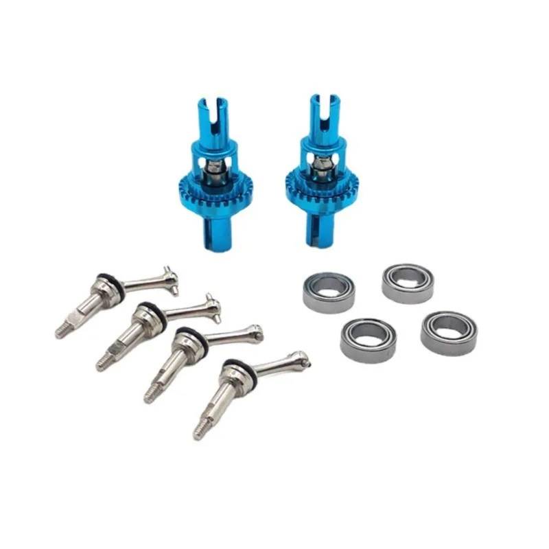 BEWAQO RC Autozubehör Für WLtoys 1/28 K969 K979 K989 K999 P929 P939 284131 RC Auto Teile Metall Upgrade Ball Differential Erweiterte Antriebswelle(Blue 1) von BEWAQO