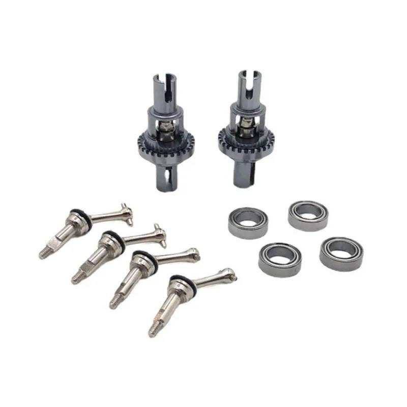 BEWAQO RC Autozubehör Für WLtoys 1/28 K969 K979 K989 K999 P929 P939 284131 RC Auto Teile Metall Upgrade Ball Differential Erweiterte Antriebswelle(Gray) von BEWAQO