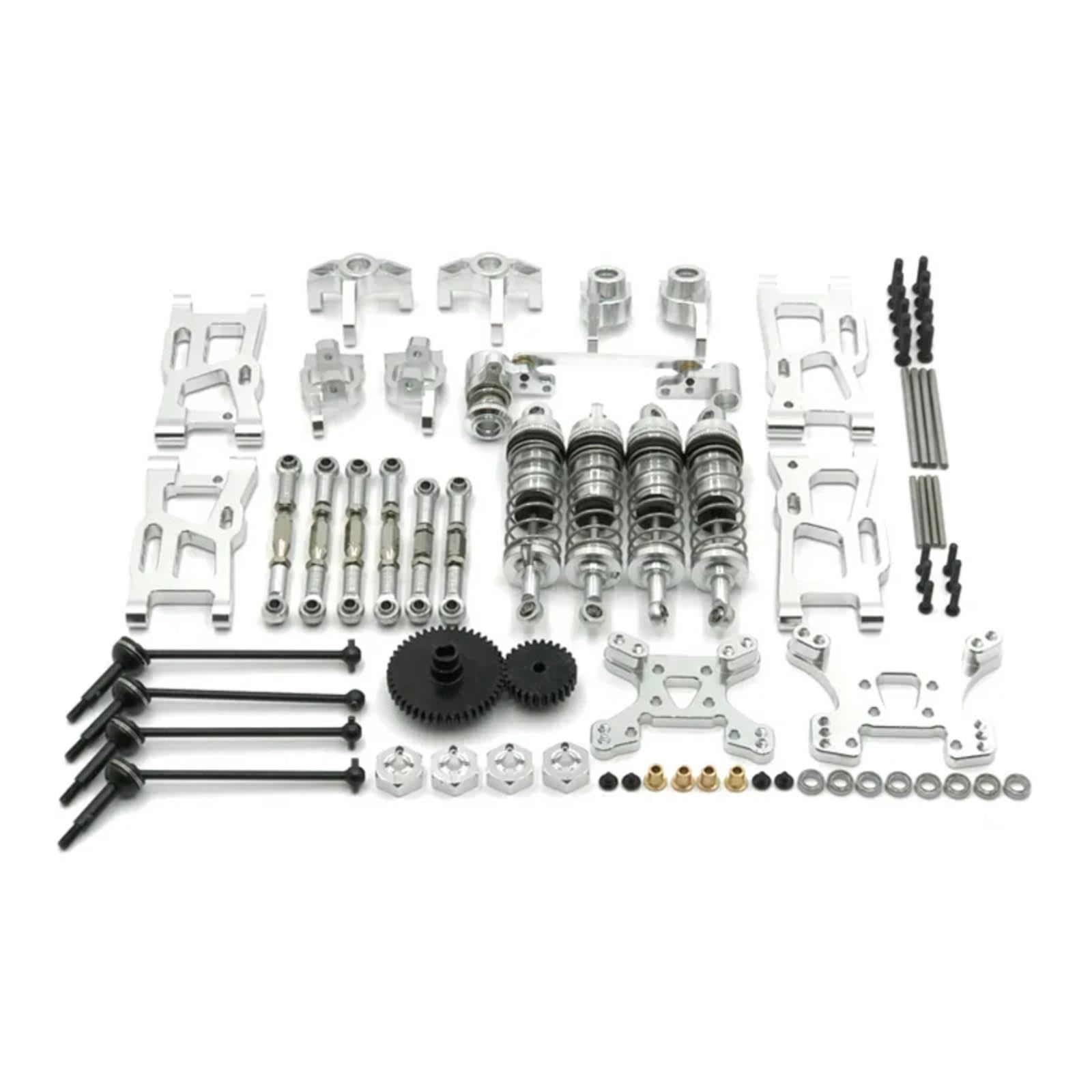 BEWAQO RC Autozubehör Für Wltoys 1:12 124019 Metall Upgrades Teile Änderung Kits Schaukel Arm Stoßdämpfer Set RC(Color3) von BEWAQO