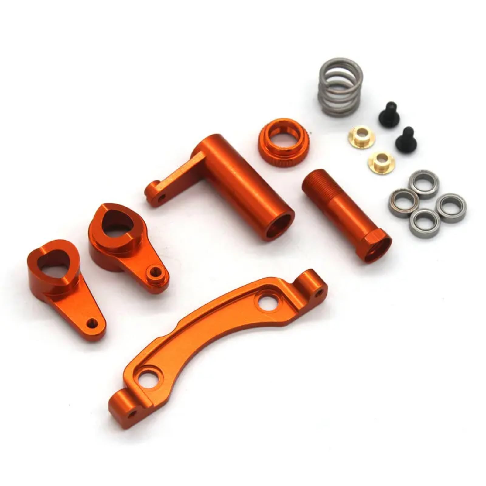 BEWAQO RC Autozubehör Für ZD Für Racing DBX-10 10427S 9106S 1/10 RC Lenkung Montage Von Metall Teilen Für Fernbedienung Autos Ersatz Teile(Orange) von BEWAQO