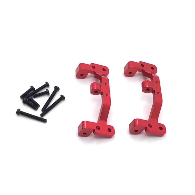 RC Autozubehör Für WPL 1/16 C14 C24 B14 B24 RC Auto Upgrade Teile Ersatz Zubehör Metall Upgrade Spurstange Halter Ersatz Teile(Red) von BEWAQO