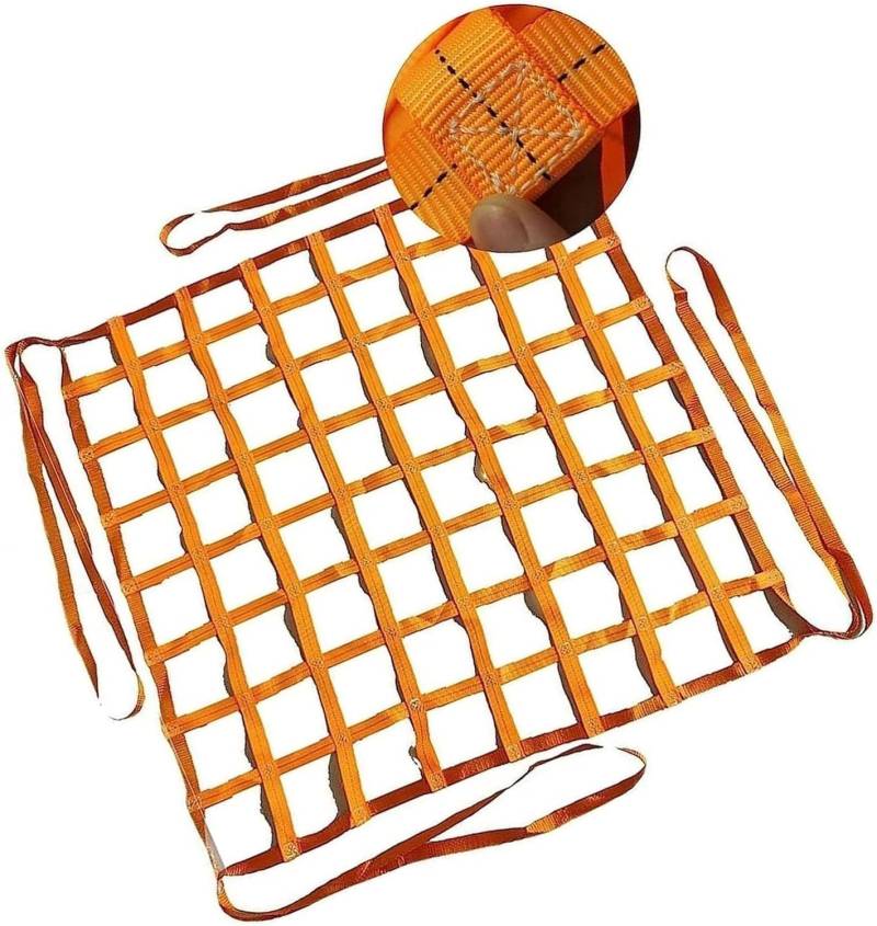 Organisator des Güternetzwerks Flaches Polyester-Schlingen-Hebenetz, Paletten-Frachtnetz, hängendes Hebenetz, Fracht-Hängenetz, Frachtnetz, Materialhandhabungsschlinge(1 X 1M/Mesh 10cm/Load 1t) von BFNDSSEOU