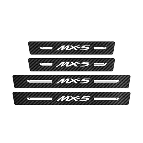 5 Stück Auto Einstiegsleisten Schutz für Mazda MX-5 MX 5, Kohlefaser Auto Türeinstiegsschutz Aufkleber,Anti-Kratz Scuff Trim von BFRDGE