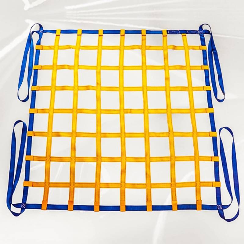 Fracht Heben Netze, Gurtbandnetz, Ladungssicherungsnetz, Hebebandnetz, Flache Polyester-Starke tragende Materialhandhabungsgurte(1 X 1M/Mesh 10cm/Load 300KG) von BFVAKBKYT