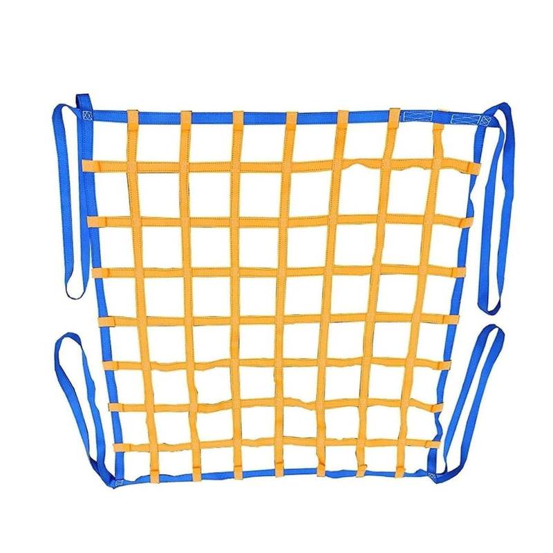 Fracht Heben Netze, Gurtbandnetz, Ladungssicherungsnetz, Zurrnetz for Kisten und Paletten, Flache Polyester-Gurtbänder for den Materialtransport(1 X 1M/Mesh 10cm/Load 1t) von BFVAKBKYT