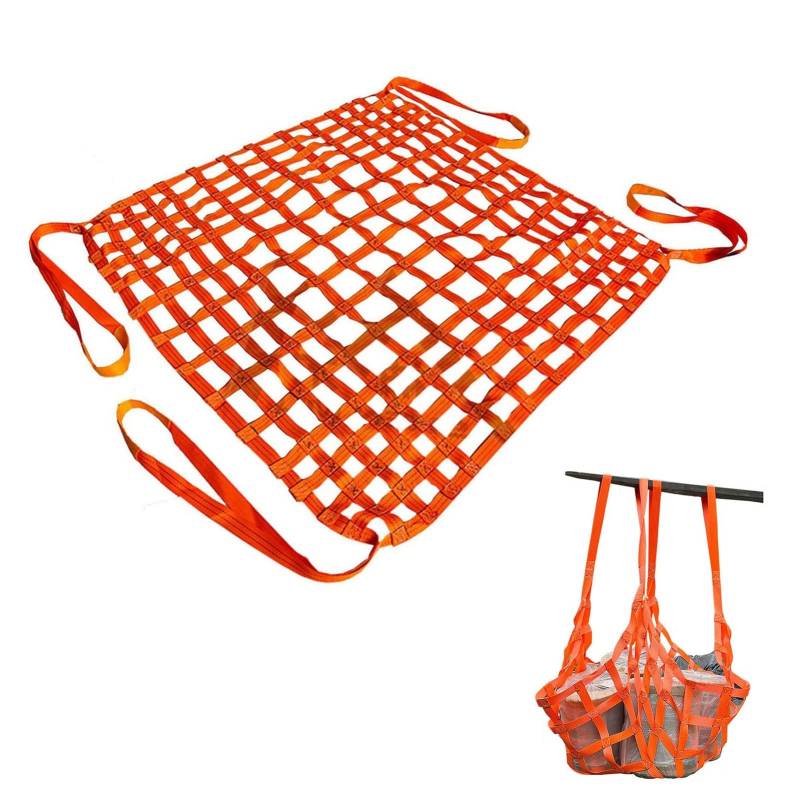 Fracht Heben Netze, Hochleistungs-Hebegurtnetz, flaches Nylon-Gurtbandnetz(3 X 300CM/Mesh 15cm/Load 2t) von BFVAKBKYT