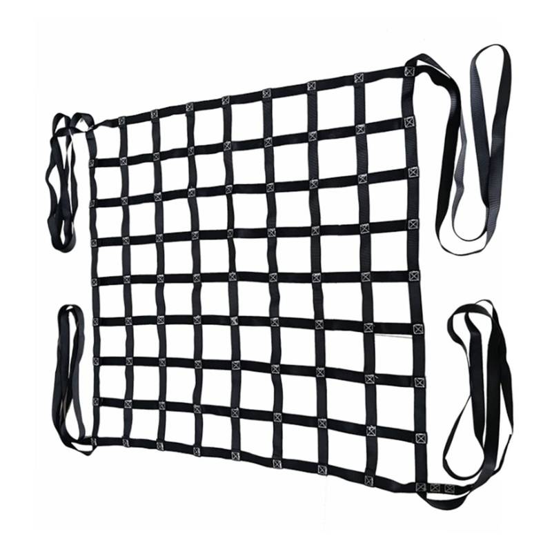 Fracht Heben Netze, Hochleistungs-Hebeschlingennetz, flaches Nylon-Gurtbandnetz, robuster Takelagegurt for Heben und Abschleppen(2 X 2M/Mesh/15cm/Load 2.5t) von BFVAKBKYT