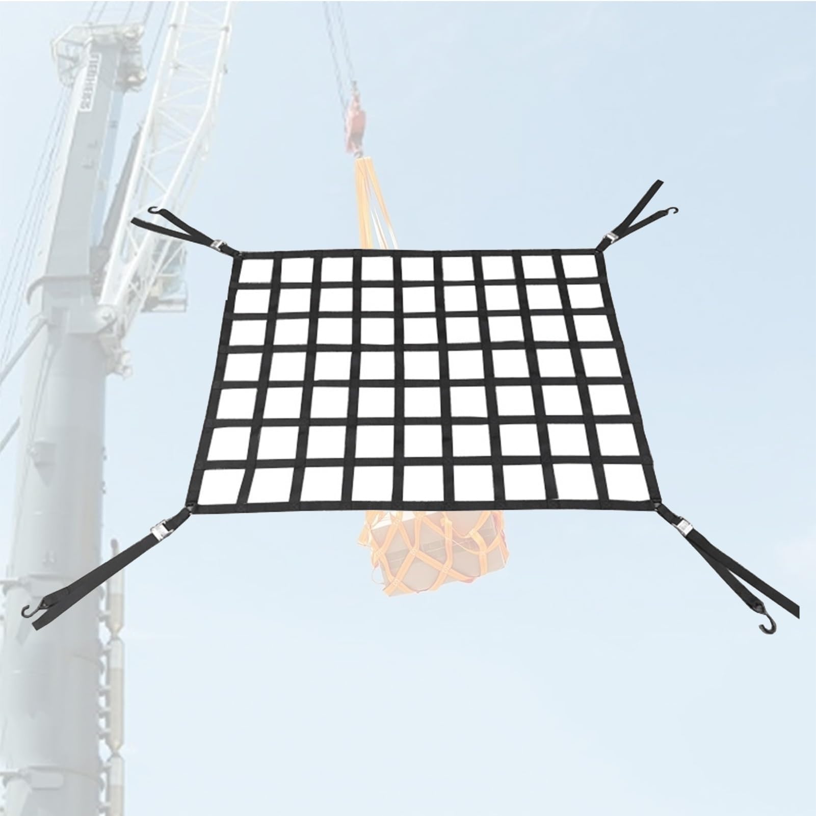 Fracht Heben Netze, Polyester-Gurtbandnetz, Ladungssicherungsnetz, Konstruktion, Abschleppen, Heben(3 X 300CM/Mesh 15cm/Load 2.5t) von BFVAKBKYT