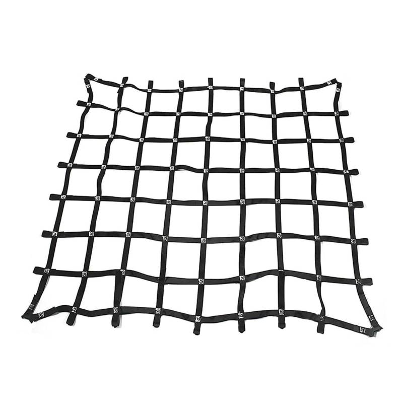 Fracht Heben Netze, Schwarzes Gurtbandnetz, Ladungssicherungsnetz, Robustes Garten-Kletternetz(1 X 1M/Mesh 10cm/Load 1t) von BFVAKBKYT