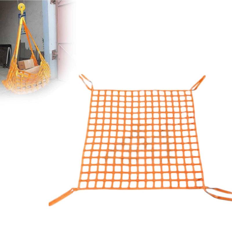 Fracht Heben Netze, Zurrnetz for Kisten und Paletten, verstellbare Ladungsnetzgurte, stark belastbares Hebenetz(2 X 2M/Mesh/15cm/Load 2t) von BFVAKBKYT