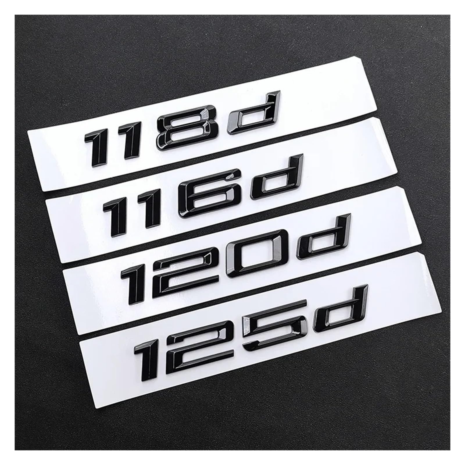 BGAGNVNLPT 3D ABS Black Car Rear Trunk Letters Logo Emblem Sticker for 116d 118d 120d 125d 130d 135d 140d F20 E81 E82 E87 Accessories Abzeichen Logo Abziehbild(Black 2008-2017,116d) von BGAGNVNLPT