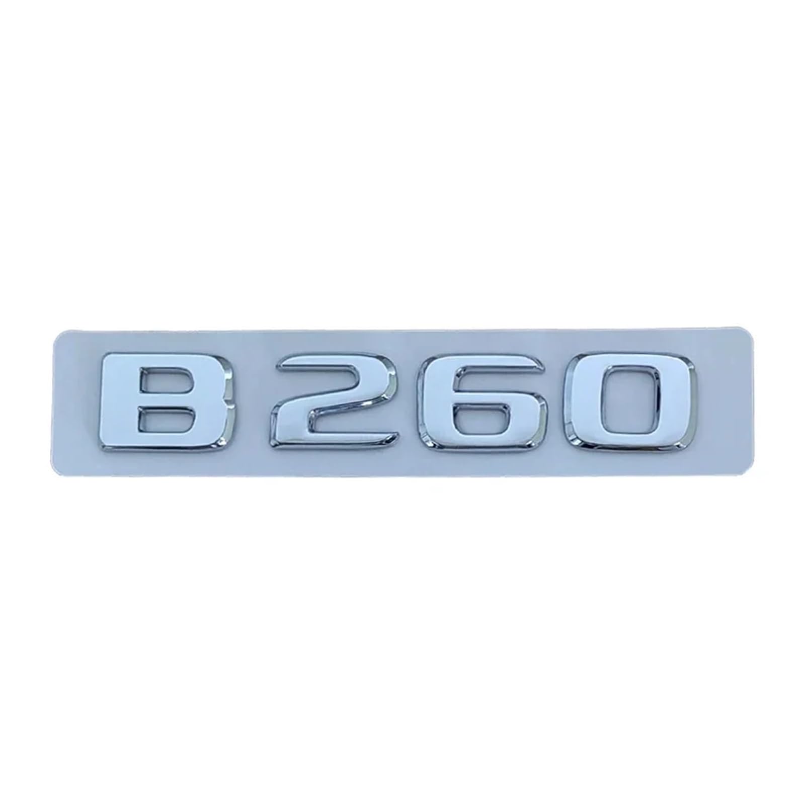 BGAGNVNLPT 3D ABS Chrome Black for B180 B200 B220 B250 B260 W246 W245 Car Trunk Letters Emblem Badge Logo Sticker Accessories Abzeichen Logo Abziehbild(Chrome Silver B260) von BGAGNVNLPT