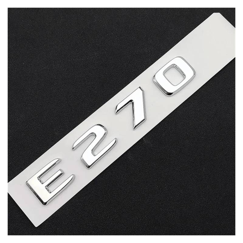 BGAGNVNLPT 3D ABS Chrome Car Rear Trunk Letters Badge Sticker for E270 W211 W212 E270 CDI Emblem Logo Auto Accessories Abzeichen Logo Abziehbild(E270) von BGAGNVNLPT