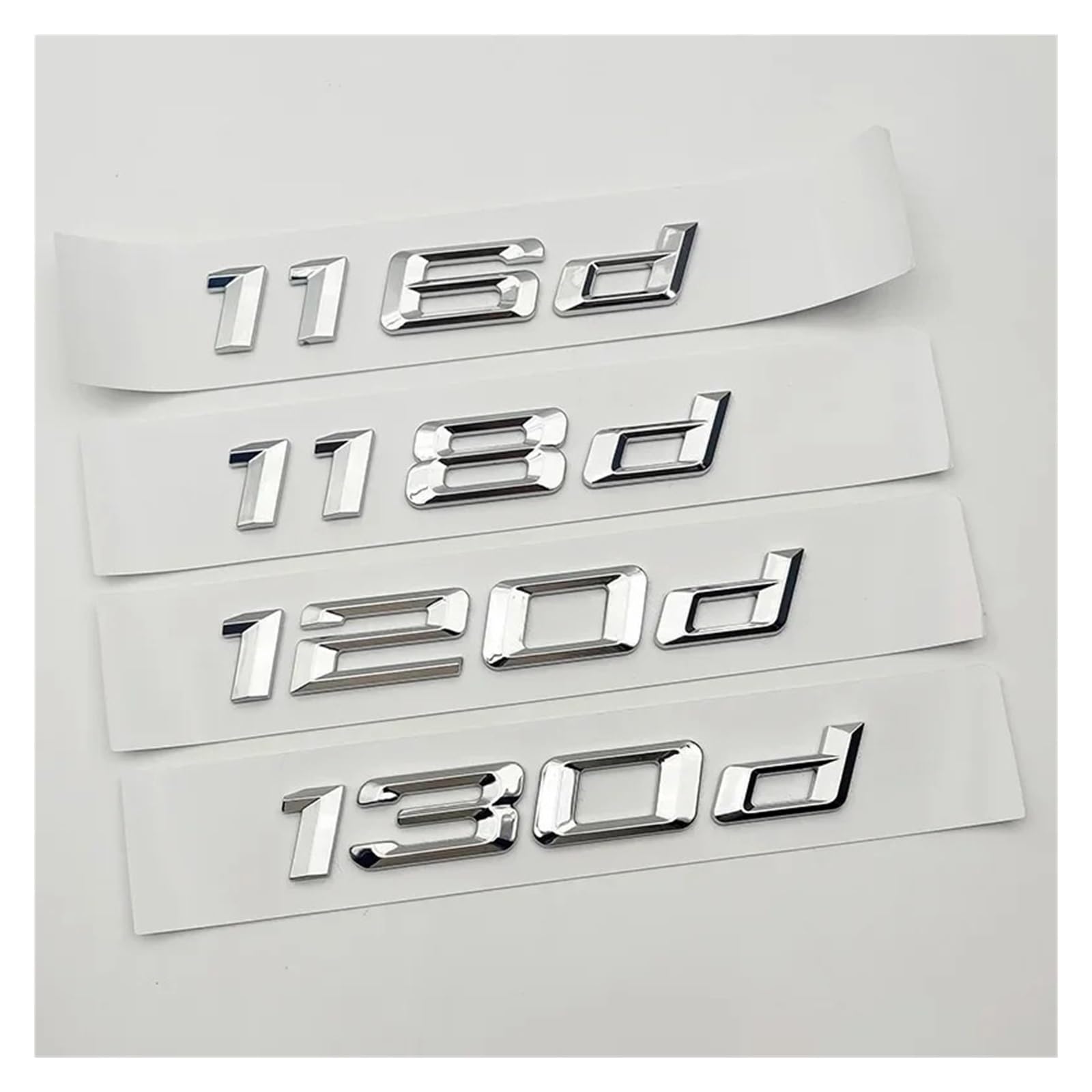 BGAGNVNLPT 3D ABS Chrome Car Trunk Letters Badge Sticker for 116d 118d 120d 125d 130d 135d 140d Logo Emblem F20 E81 E82 E87 Accessories Abzeichen Logo Abziehbild(Chrome 2008-2017,114d) von BGAGNVNLPT