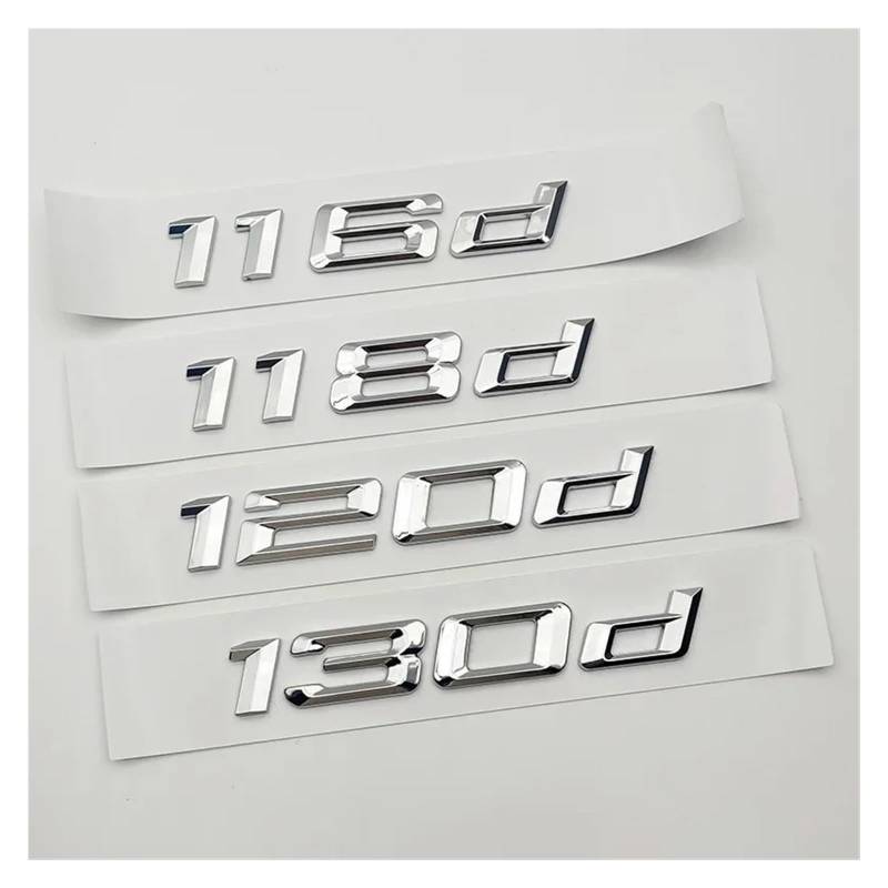 BGAGNVNLPT 3D ABS Chrome Car Trunk Letters Badge Sticker for 116d 118d 120d 125d 130d 135d 140d Logo Emblem F20 E81 E82 E87 Accessories Abzeichen Logo Abziehbild(Chrome 2008-2017,120d) von BGAGNVNLPT