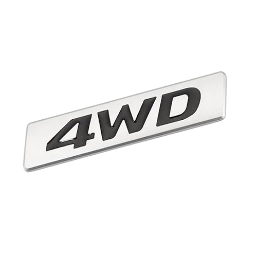 BGAGNVNLPT Auto-Styling Metall 4WD Brief Logo Emblem 4 Rad Antrieb Aufkleber Aufkleber Auto Zubehör Fit for Toyota Off Road Abzeichen Logo Abziehbild(Matte 4WD Sticker) von BGAGNVNLPT