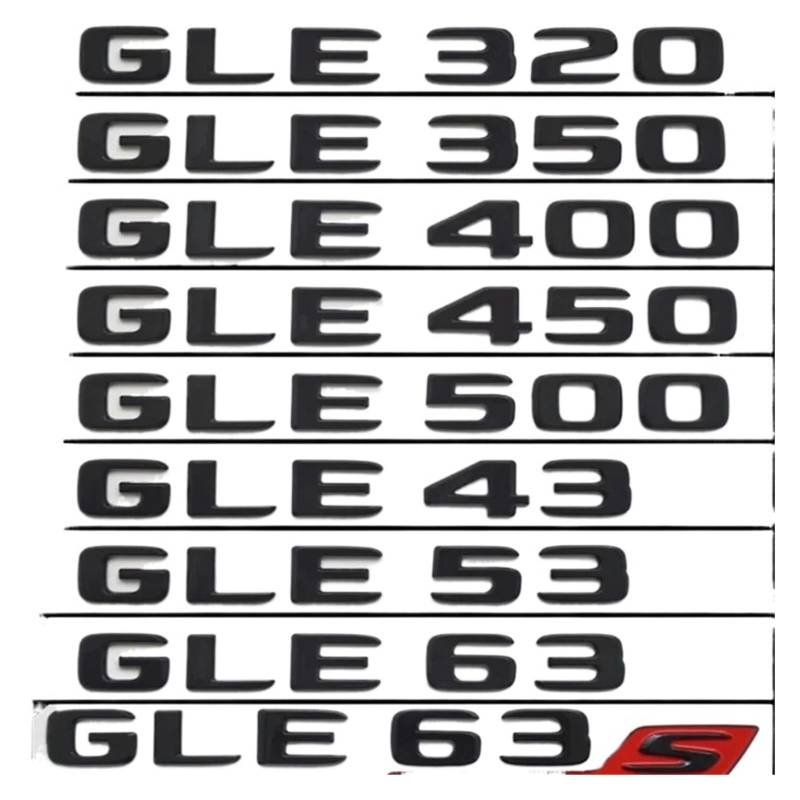 BGAGNVNLPT Car Rear Trunk Letters Badge Sticker GLE 43 53 63 320 350 400 450 500 Emblem Logo for AMG W167 W166 Auto Accessories Abzeichen Logo Abziehbild(GLE 350) von BGAGNVNLPT